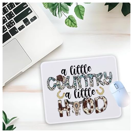 1 Pcs Funny Country Western Theme Non-Slip Rubber Mouse Pad for Home Office Desk Laptop Gifts for Cowboy Boys Men