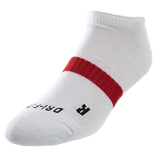 Jordan Nike Men's Low Cut Dri-Fit Socks Large (Shoe Size 8-12) (White)