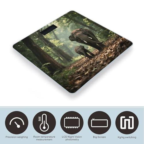 Báscula digital de baño de vidrio templado para peso corporal miniatura 3