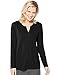 Hanes Women's Lightweight Split Neck Tunic, Black, X-Large