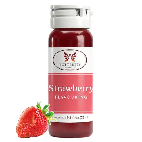 Butterfly Strawberry Flavoring Extract Paste, 25 ml, Pack Of 1 For Baking