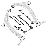 Front Lower Control Arms w/Ball Joints Sway Bar End Links Tie Rod Ends Suspension Kit for 2002-2006 Nissan Altima 2004-2008, Nissan Maxima (8PCs)