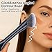 GloréBrochas Dual-Ended Makeup Brush,Flat Top Foundation & Angled Contour Brush for Flawless Blending, Smooth Coverage & Effortless Contouring, Ideal for Foundation, Blush, Bronzer & Powder (Black)