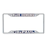 DePaul University Blue Demons Metal License Plate Frame for Front or Back of Car Officially Licensed...