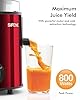 SiFENE Juicer Machine, 800W Peak Power Centrifugal Juice Extractor with 3 Inch Wide Mouth Chute, 3 Speed Control for Fruit and Vegetable, Compact Stainless Steel Juicer for Small Kitchen