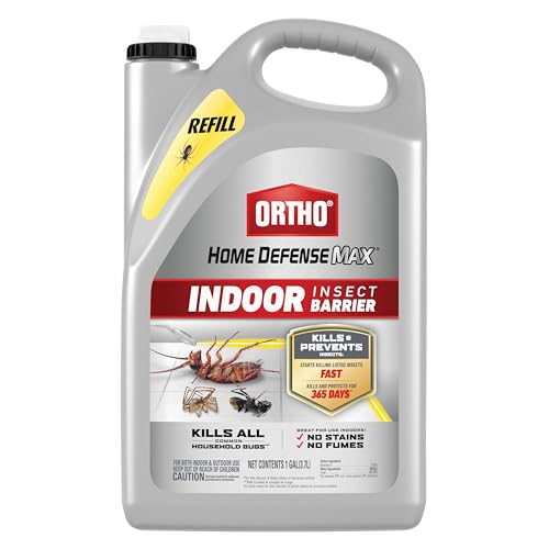 Ortho Home Defense Max Indoor Insect Barrier Refill, Kills Ants, Roaches, Spiders, Fleas and Ticks, 1 gal.