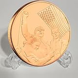 President Donald Trump 2024 Shooting Assassinated Coins Collection Pure Copper Collecible Trump Coins 1.77" 0.12" (Red Copper)