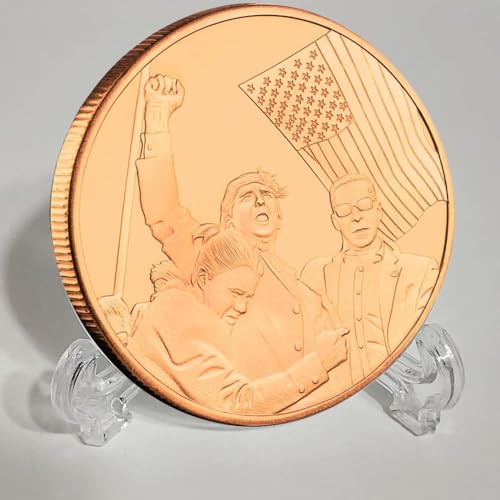 President Donald Trump 2024 Shooting Assassinated Coins Collection Pure Copper Collecible Trump Coins 1.77