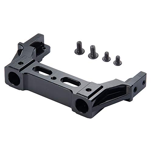 MOHERO Aluminum Alloy Rear Bumper Mount Servo Stand CNC for AXIAL SCX10 II 90046 1/10 RC Crawler Car (Rear Bumper Mount, Black)