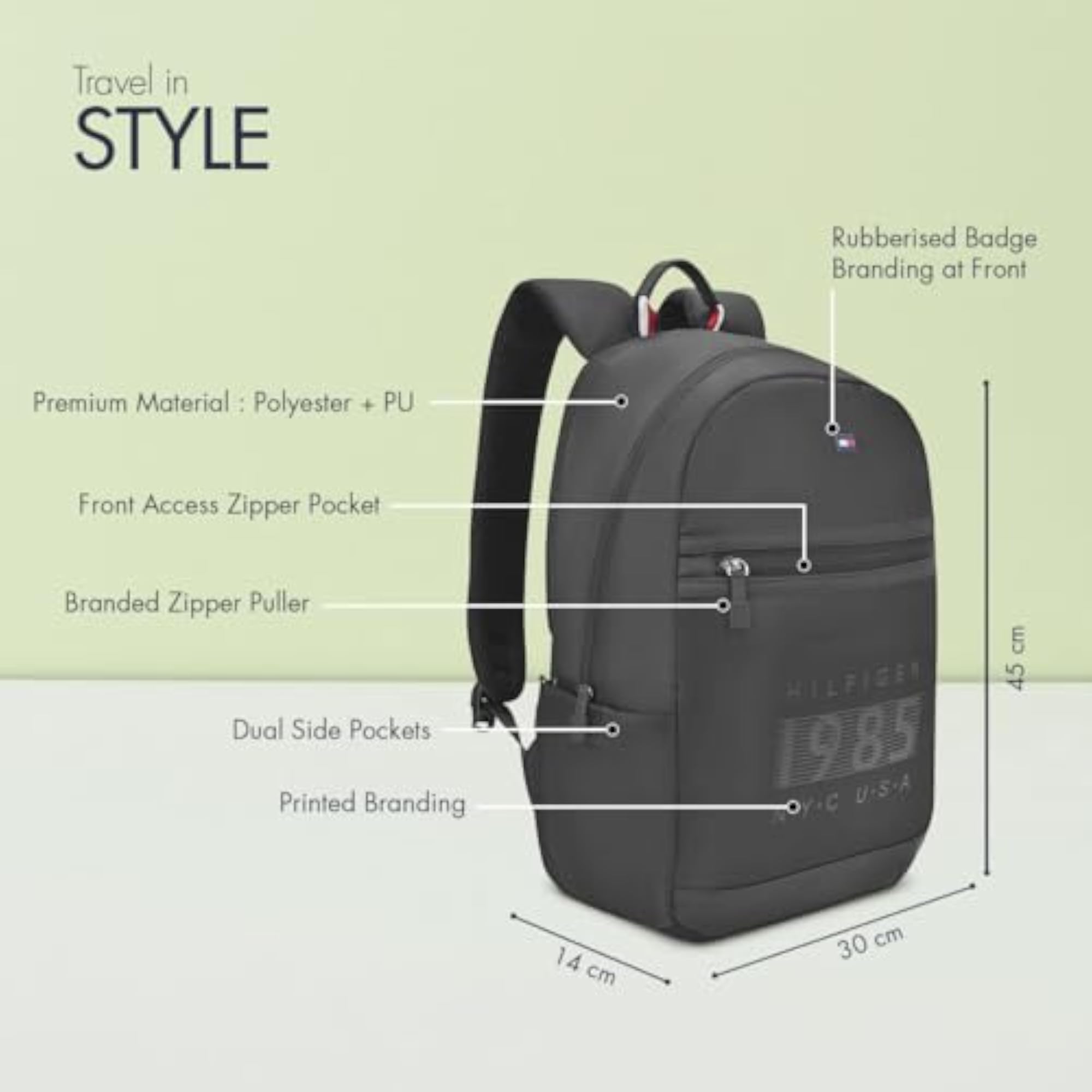 Foraker Laptop Backpack, Unisex, with Padded 14" Laptop Sleeve