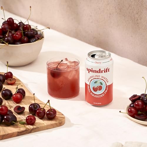 Image of Spindrift Cherry Sparkling Water, 7% Real Squeezed Fruit Juice