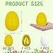 GCQJOQ Easter Eggs Plastic Fillable Easter Eggs Bulk for Easter Theme Party Favor, 60 Yellow Eggs, 1 Gold Egg, 1 White Egg
