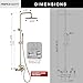 RBROHANT Outdoor Shower, Wall Mount Outdoor Shower Kit, Outside Shower Faucet with Height Adjustable Rain Shower Head and Handheld, Exposed Shower for Backyard, Wall Mounted, Brushed Gold, JK0147
