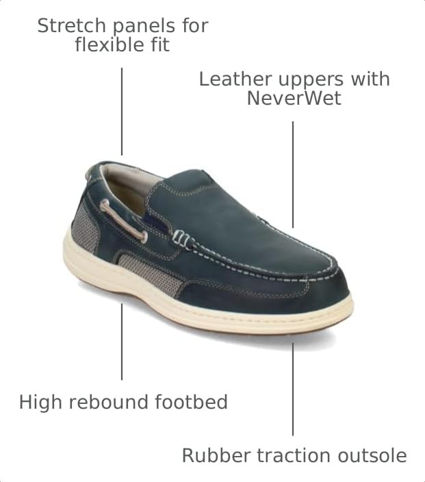 Image of DOCKERS Mens Tiller Classic Leather Casual Boat Shoes