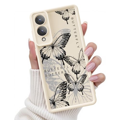 Coque Samsung S25 Edge silicone souple motif papillon noir