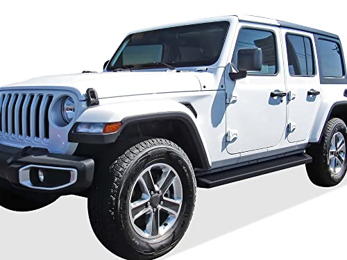 Estribos APS Premium Running Boards 6in Black Jeep Wrangler JL miniatura 6