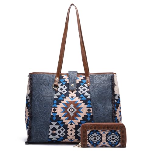 Women Handbag Travel Tote Bag Vintage Purses and Handbags Set Boho Style Work Shoulder Bags for Women Dating Work