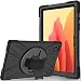 Produktbild Schutzhülle für Samsung Galaxy Tab A7 25,7 cm (10,4 Zoll) SM-T500 / T505, strapazierfähig, stoßfest, mit 360-Grad-Ständer, Stifthalter, Handschlaufe und Schultergurt (schwarz)