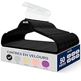 manteau anglais col velours homme CROCHET À 360 DEGRÉS : Chaque cintre est équipé d'un crochet en métal rotatif à 360 degrés qui s'adapte efficacement à votre placard, maximisant ainsi l'espace. Le velours autour du cintre est de matériel supérieur ainsi évitant la perte de peluches de votre vêtement.