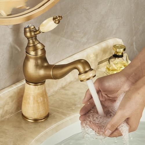 Robinet extractible en cuivre anti-éclaboussure pour vasque basse - 7