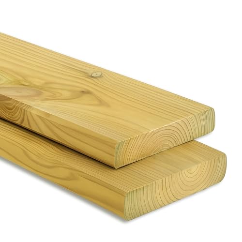 Gartenwelt Riegelsberger Glattkantbrett Kiefer imprägniert 20x145 mm Länge 110 cm Konstruktionsholz Dielen Brett 4-seitig glatt gehobelt
