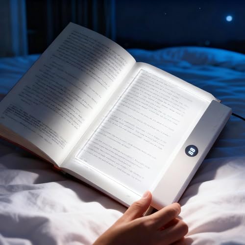 Lampe de lecture rechargeable transparente à intensité variable et 3 modes chauds