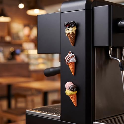 Set de 6 Imanes de Nevera con Diseño de Helado Retro miniatura 4