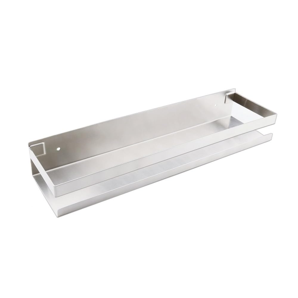 YUANCHUTOP Bathroom Shelf 304 Stainless Steel Shower Rack Corner Square Bath Wall Mounted Storage Organizer(40cm)