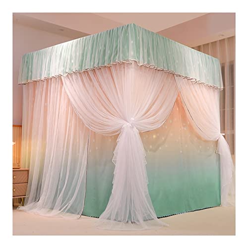 Cortina de cama opaca de 2m y mosquitero para dormitorio contra el polvo 2