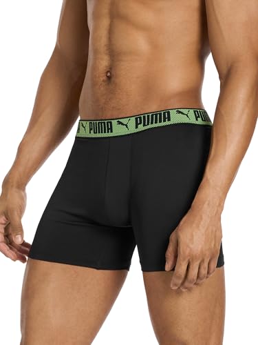 Puma Herren-Boxershorts, 5er-Pack, Trainingspassform, Schwarz/Hell, Größe XL – Ansicht 3