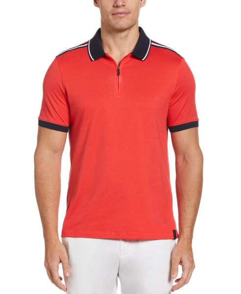 Listado de Perry Ellis Rojo los 10 mejores. 43 Perry Ellis 4FFK7168930 Playera Polo Manga Corta para Hombre, Color Rojo Claro, Talla Chico