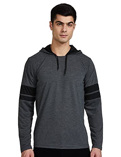 Image of Men's Cotton Blended Regular Fit Hood T-Shirt-P128