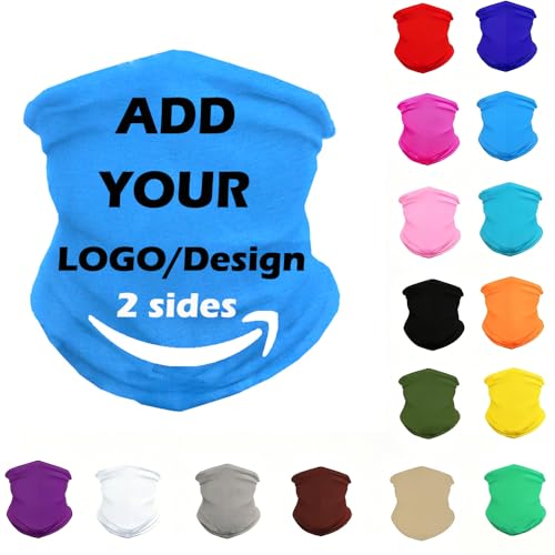 KALILY Pasamontañas personalizado con diadema para el cuello para hombres y mujeres, Azul / Patchwork, Medium