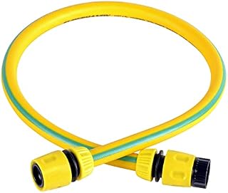 SuperHandy Garden Lead-in Water Hose 13mm(1/2") x 0.9m(3' ft) Ultra Flex Hybrid Polymer Inlet Hose Max Pressure 150 PSI/10 BAR with 3/4" Plastic Connector