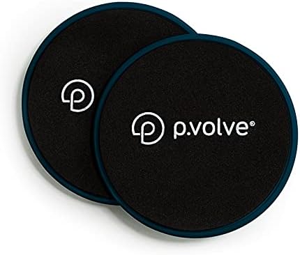 PVOLVE Gliding Discs for Home Workouts Exercise and Fitness Equipment to Use on Carpet Wood and Floor to Sculpt Your Core – Strengthen Legs While Lifting and Tightening The Butt