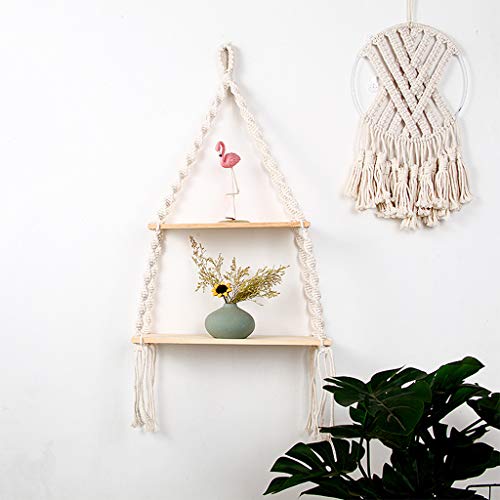 Support de rangement macramé suspendu pour chapeau de pêcheur et déco - 5