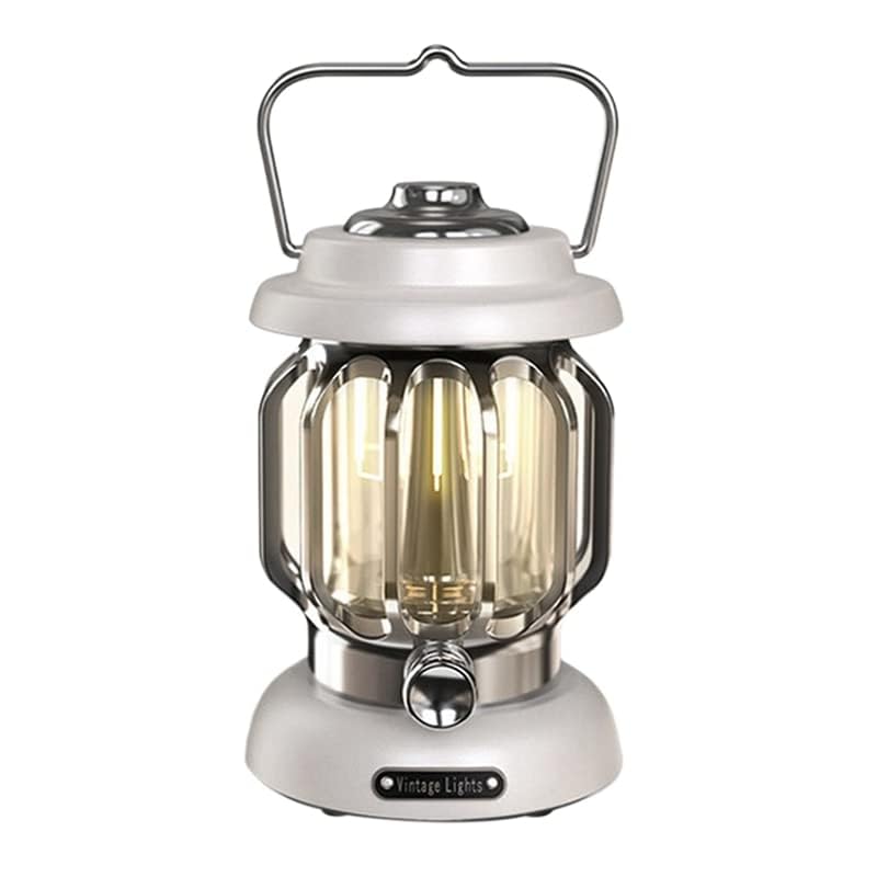 Care 4 LED Camping Lantern,Rechargeable Retro Metal Camping Light,Battery Powered Hanging Knob Dimmable Candle Lamp ,Portable Waterproof Outdoor Tent Bulb, Emergency Lighting for Power Failure (Multi)