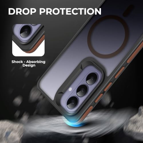 Image of A rtistque Compatible with MagSafe Frosted Ultra Matte Back Cover Case for Samsung Galaxy S26 5G | Smooth Grip Sides | Stylish Protective Design | Raised Camera Edges | S26 Back Cover - Brown