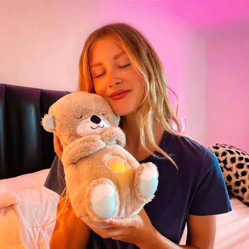 Image of GERIX Teddy Bear Sound Toy with Light and Music for Kids Stuffed Animal Plush Toys 1-5 Years Boys Girls Birthday Gift (Grey)