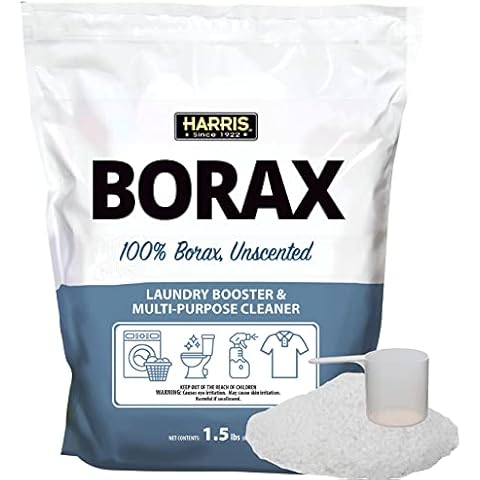 Harris Borax Powder Laundry Booster and Multipurpose Cleaner, 1.5lb (Unscented) Cover