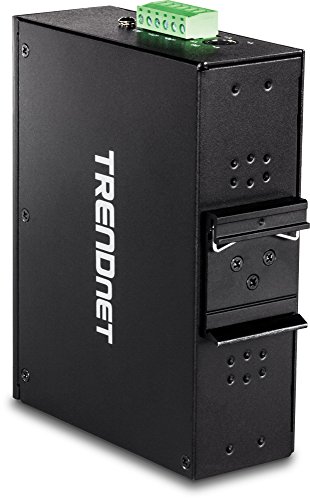 Image of TRENDnet 10-Port Industrial Gigabit PoE+ DIN-Rail Switch, TI-PG102, 8 x Gigabit PoE+ Ports, DIN-Rail Mount, 2 x SFP Slots, 240 W PoE Power Budget, Network Switch, IP30, VLAN, QoS, Renewed
