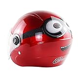 ZOLOP Medios Cascos De Moto- Casco eléctrico para niños,bicicleta， ciclomotor, niño y niña, Adecuado para niños de 4 a 10 años，cartoon estilo(48~52 cm) (L)