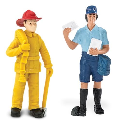 Safari Ltd. People TOOB - 7 Everyday Heroes Figurines of Construction Worker, Policeman, Mailman, Pilot, Chef, Fireman, and Veterinarian - Fun Educational Play Toy Set for Boys, Girls & Kids 3+