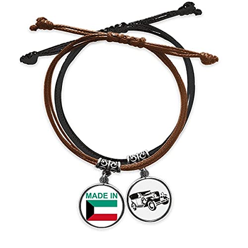 Bracelet corde cuir Minibus ajustable fini les bijoux qui cassent