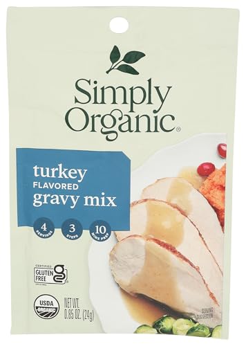 Simply Organic, Turkey Flavored Gravy Mix, 0.85 Oz