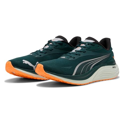 Puma Herren Electrify Nitro 4 Straßen-Laufschuh, Grün Terrain-Heat FIRE, 43 EU, Green Terrain Heat Fire, 43 EU