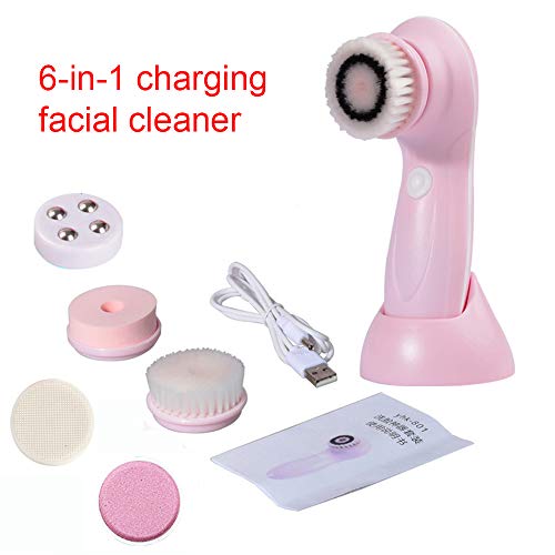 Limpador Facial 6 em 1, Conjunto de Limpeza Facial Rotary clean USB, Dispositivo de Limpeza Facial C