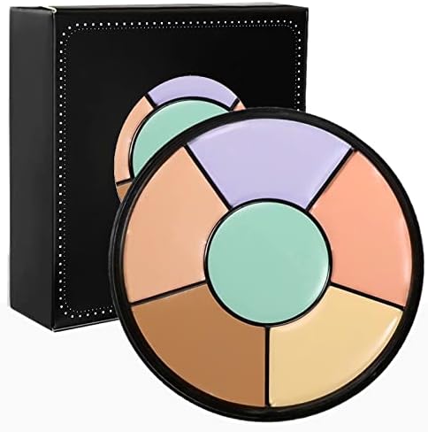 Color Corrector Palette, 6 in 1 Concealer Contour Palette, Color Corrector for Dark Circles,Redness, Brighten, Cream Concealer, Color Correcting Palette Full Coverage Concealer Make Up Kit(01)