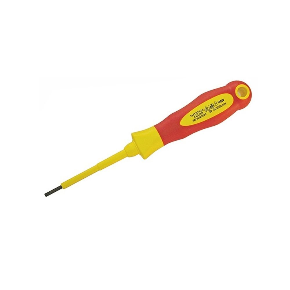 Faithfull  Vde Soft Grip Screwdriver Parallel Slotted Tip 2.5 X 75mm Faisdvde25 from B&Q
