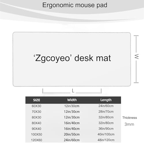 Grand tapis de souris de jeu Avec Bords Surpiqués et dos Antidérapant, Sous-Main pour Clavier et Souris, 1000 x 500 x 3mm, Imprimé Carte Topographique, (Couleur Ville)Tapis de Souris Ergonomique V-VI – vue 7